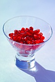 Glass bowl of pomegranate seeds