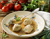 Liver dumpling soup (from S. Germany)