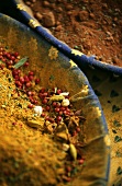 Exotic spice mixtures in bowls (close-up)