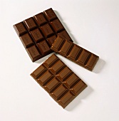 Pieces of chocolate bars