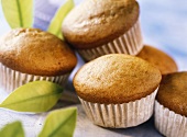 Vanilla muffins in paper cases