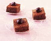 Punch squares with Amarena cherries
