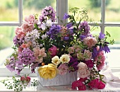 Floral decoration in fresh colours