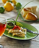 Whiting fillets with capers and lime