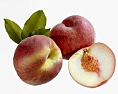 Two whole and one half peach