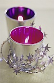 Christmas decoration with two candles