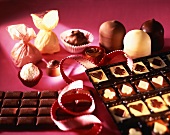Assorted, tempting chocolate sweets