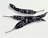 Chili peppers, variety ‘Chile pasilla’, dried