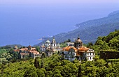 Ein Kloster auf dem Berg Athos, Griechenland