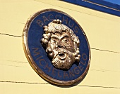 Wood carving of Bacchus, the god of wine