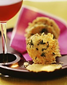Parmesan crisps with thyme