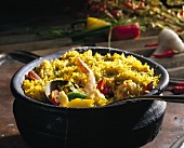 Curried rice with seafood (Taiwan)