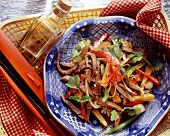 Asian beef salad with chili