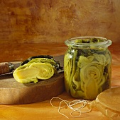 Chinese sauerkraut (pickled Chinese cabbage) in jar