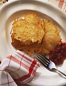 Rhenish potato pancake with apple puree & cranberries