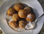 Sweet potato fritters with cinnamon and sugar