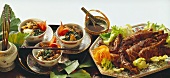 Entenbrust mit Ingwer & Ente in pikanter Sauce auf Salat