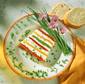 Pepper terrine with chives