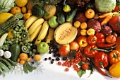 Many Fresh Fruits and Vegetables