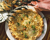 Pizza con le cipolle (onion pizza with pecorino & oregano)