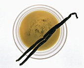 Vanilla sauce with vanilla pods