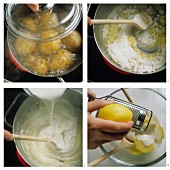 Making bechamel potatoes