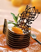 Chocolate Ribbon with Apricot Cream