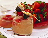 Strawberry Dream (cocktails with chocolate strawberry)