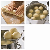 Making potato dumplings