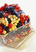 Assorted Berries in a Wire Basket