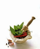 Spices and Herbs; Mortar