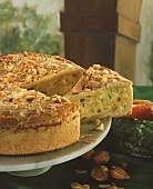 Torta della nonna (cake with candied fruit and almonds)