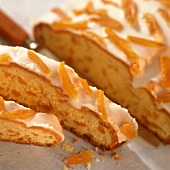 Apricot quark stollen with icing