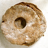 Finnish bread ring, dusted with flour
