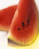 Two segments of watermelon