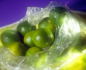 Limes in a plastic bag