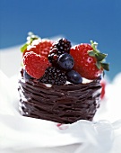 Berries; Chocolate Basket