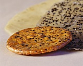 Chinese biscuits with black sesame seeds