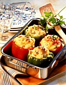 Stuffed peppers with cheese mashed potato
