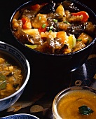 Sweet and sour pork with mushrooms