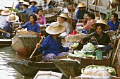 Thai floating market scene