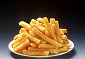 Thick chips on white plate