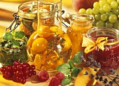 Bottled fruit and vegetables, jams and pesto