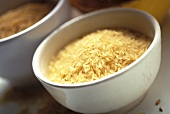 Patna rice in a white bowl