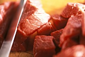 Rindfleisch, in Würfel geschnitten