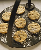 Welsh cakes on cast iron griddle