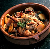 Rabbit stew with rosemary and potatoes