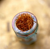 Saffron threads in a jar