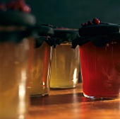 Various jams in jars