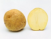 Potato (variety: Libora), whole and in cross section